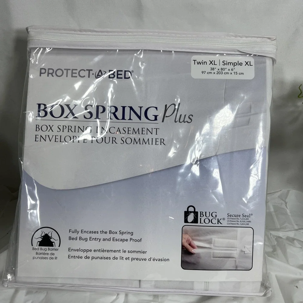 NWT Protect A Bed Buglock PLUS White Box‎ Spring Encasement Twin XL New